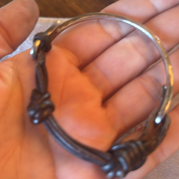 James Avery Silver and Brown Leather Bracelet - Picture 3 of 7